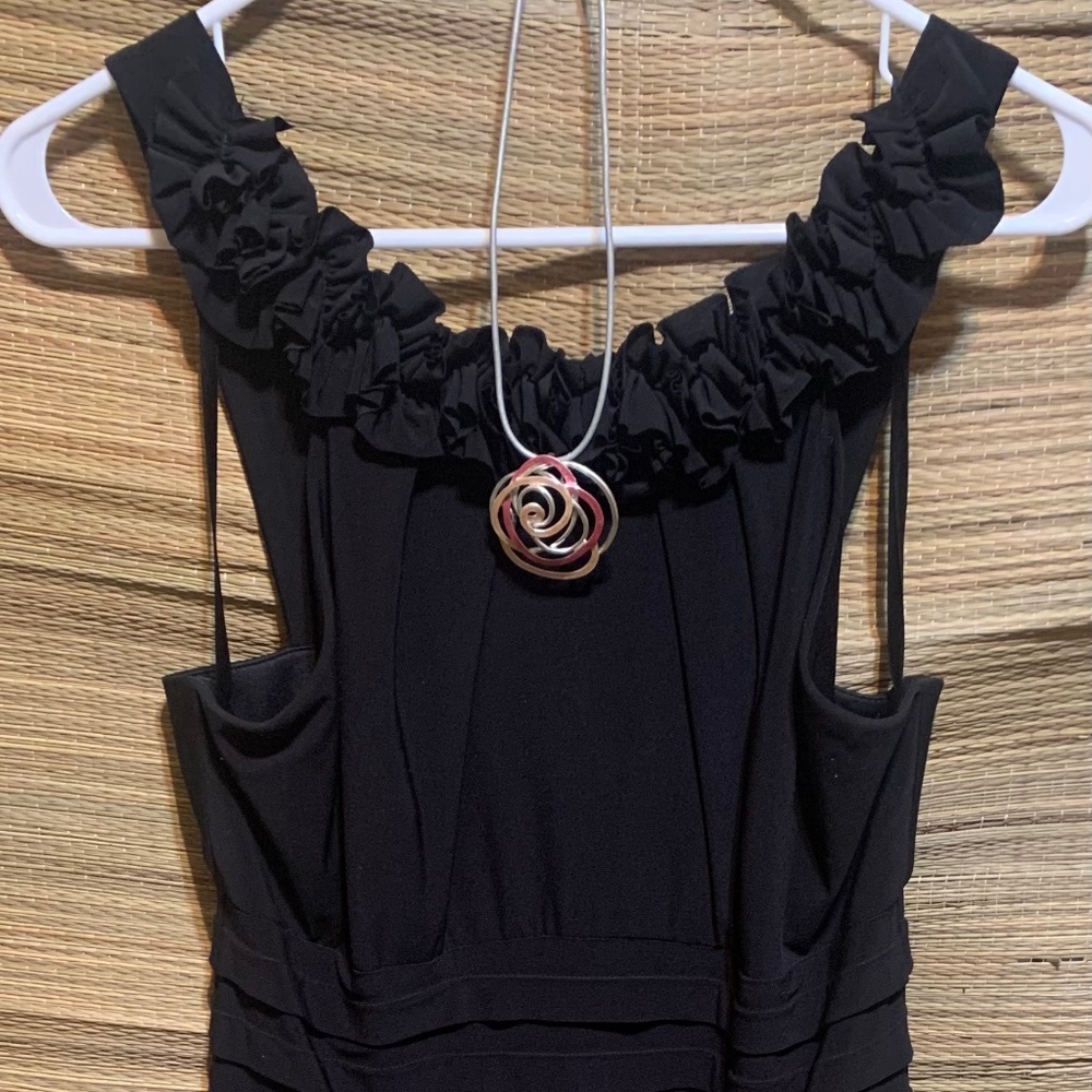 Black/to the knee cocktail dress
